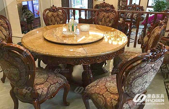 黑龙江美式餐桌餐椅家具展示图